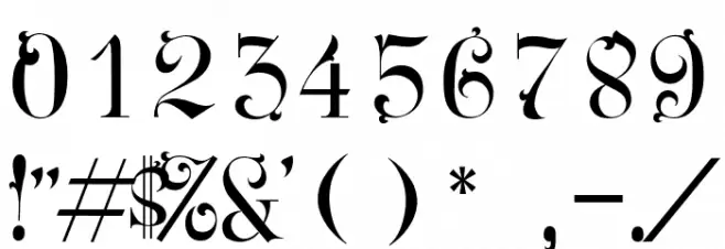 iCielAmerigraf Font OTHER CHARS