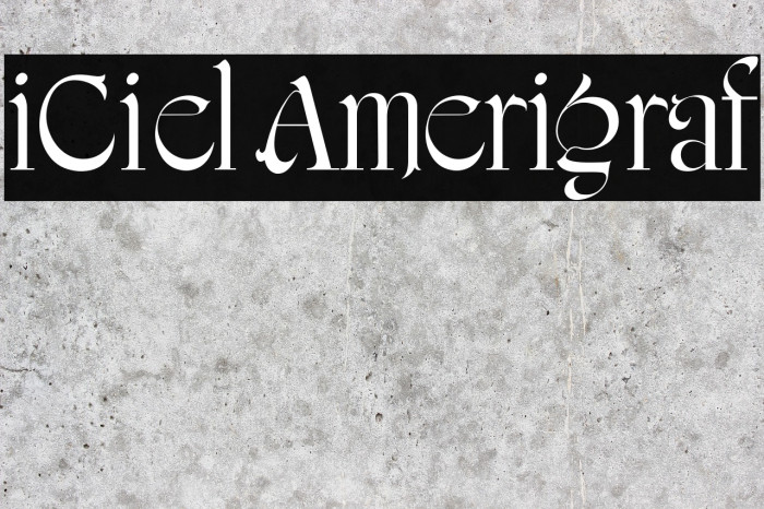 iCielAmerigraf Font examples