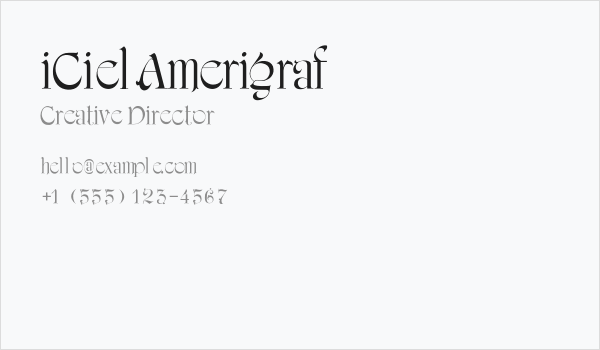 iCielAmerigraf Business Card