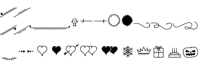 iCielFinchOrnaments Font LOWERCASE
