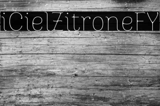 iCielZitroneFY Font examples