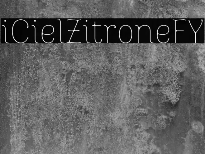 iCielZitroneFY Font examples