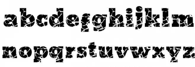 iCrack Regular Schriftart Kleinbuchstaben
