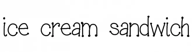 ice cream sandwich  font caratteri gratis