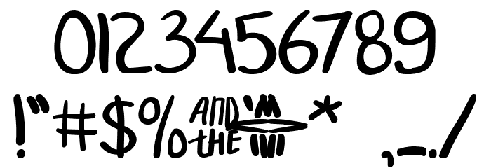 ice cream Font OTHER CHARS