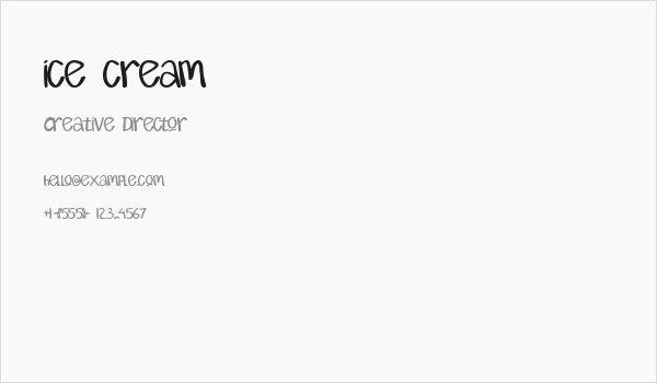 ice cream Business Card