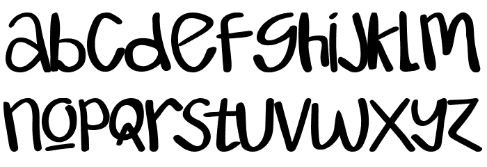 ice cream Font LOWERCASE