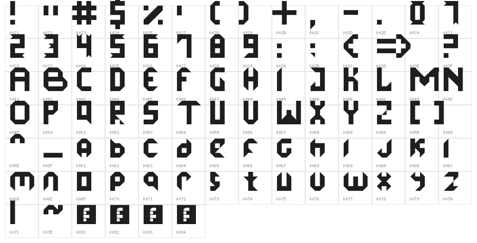 ice demon Regular Character Map
