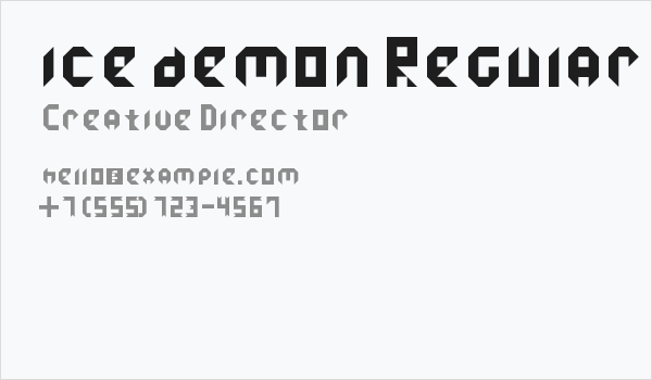 ice demon Regular Business Card