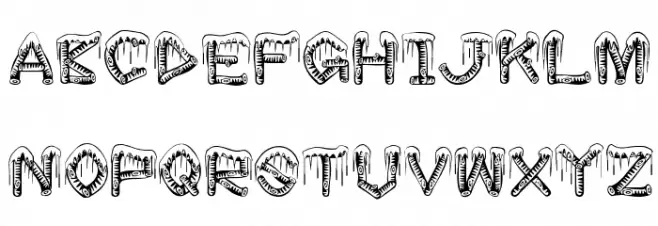 ice-sticks Font LOWERCASE