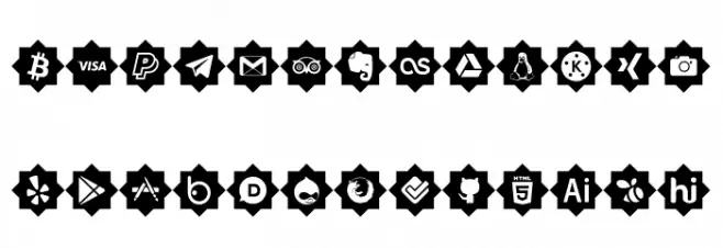 icons social media フォント 大文字