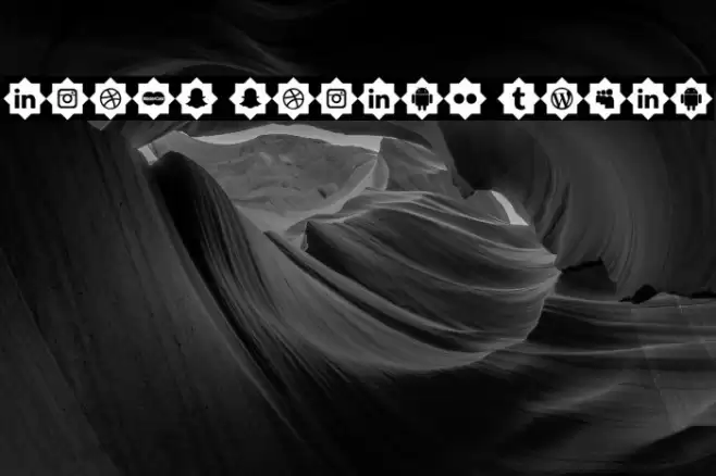 icons social media Font examples