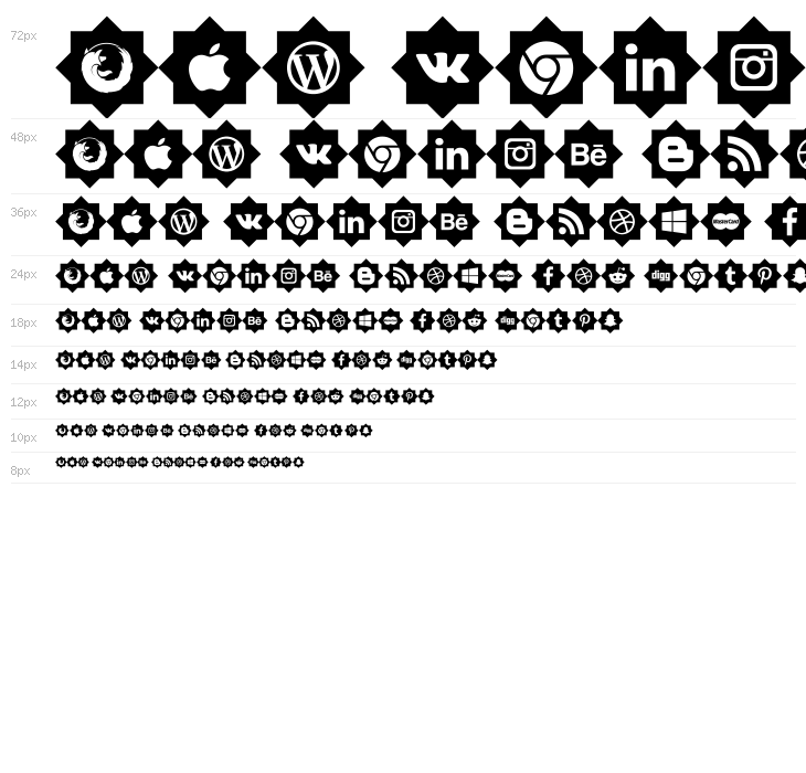 icons social media Waterfall