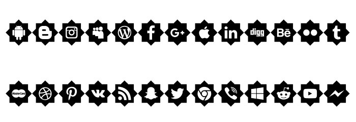 icons social media फ़ॉन्ट लोअरकेस