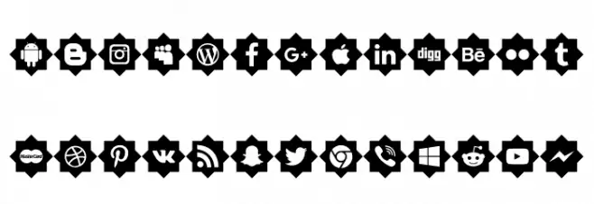 icons social media Fuentes MINÚSCULAS