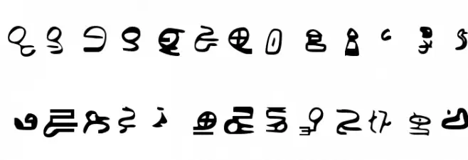 ID4 Alien Script 字体 大写