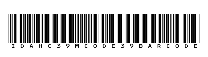 IDAHC39MCode39Barcode Font