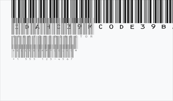 IDAHC39MCode39Barcode Business Card