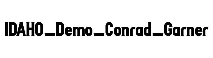 IDAHO_Demo_Conrad_Garner  font caratteri gratis