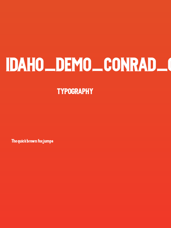 IDAHO_Demo_Conrad_Garner Poster