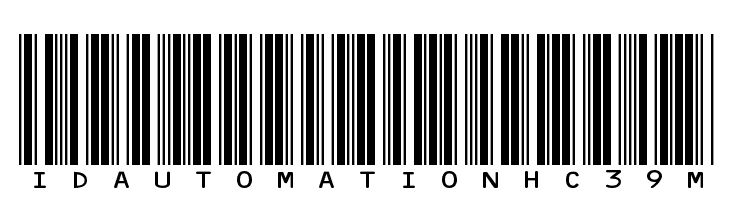 IDAutomationHC39M Шрифта