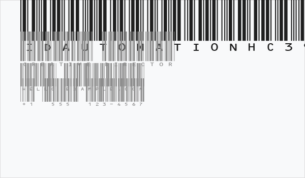 IDAutomationHC39M Business Card