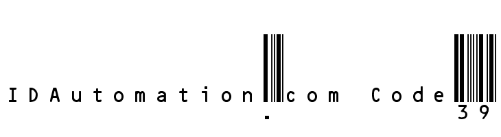 IDAutomation.com Code39 Font