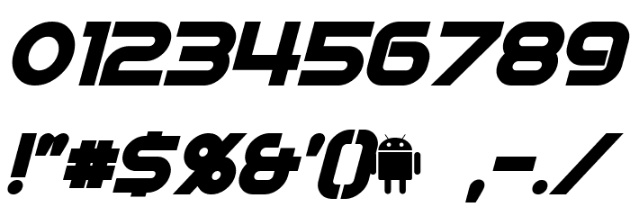 IDroid Bold Italic Font OTHER CHARS