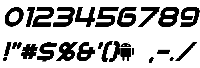 IDroid Italic Font OTHER CHARS