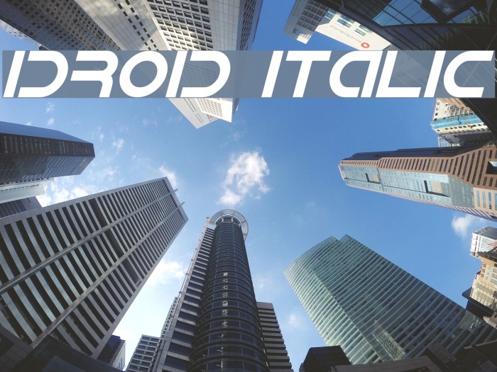 IDroid Italic Font examples