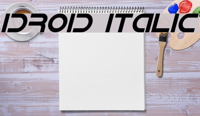 IDroid Italic Font examples