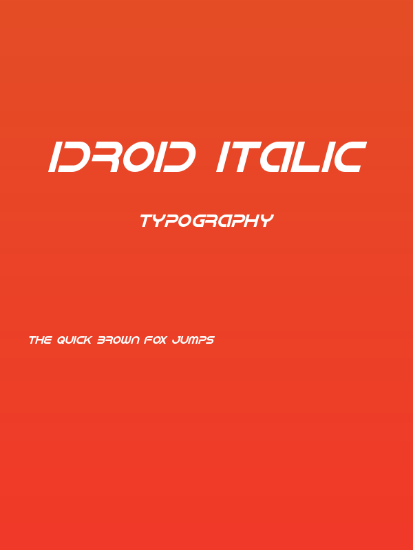IDroid Italic Poster