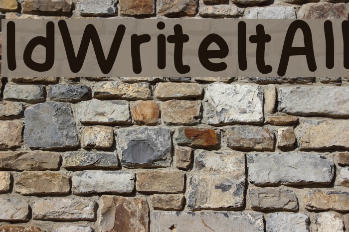 IdWriteItAll Font examples