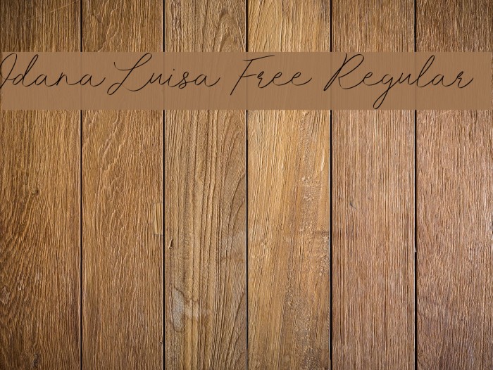 Idana Luisa Free Regular Font examples