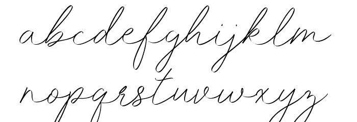 Idana Luisa Free Regular Font LOWERCASE