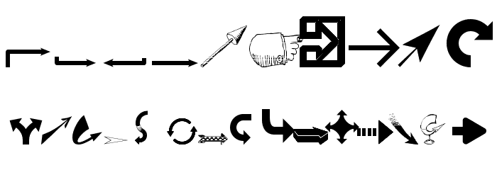 Idea Arrows Font OTHER CHARS
