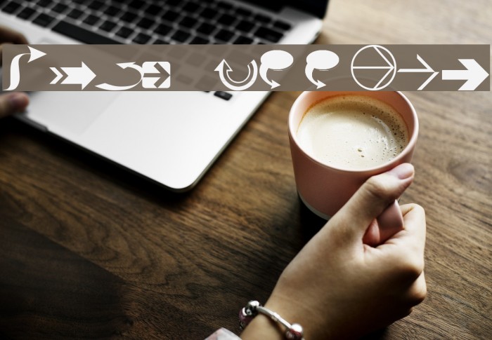 Idea Arrows Font examples