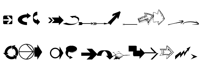 Idea Arrows Font LOWERCASE