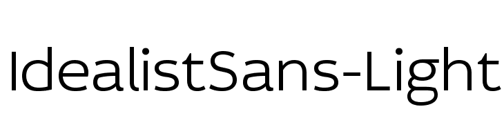 IdealistSans-Light Font