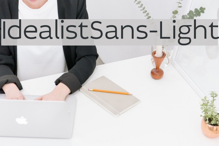 IdealistSans-Light Font examples
