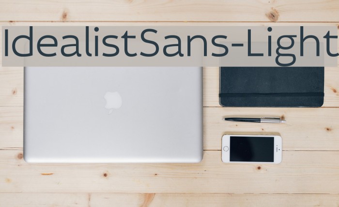 IdealistSans-Light Font examples