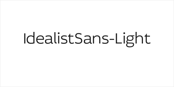 IdealistSans-Light Logo