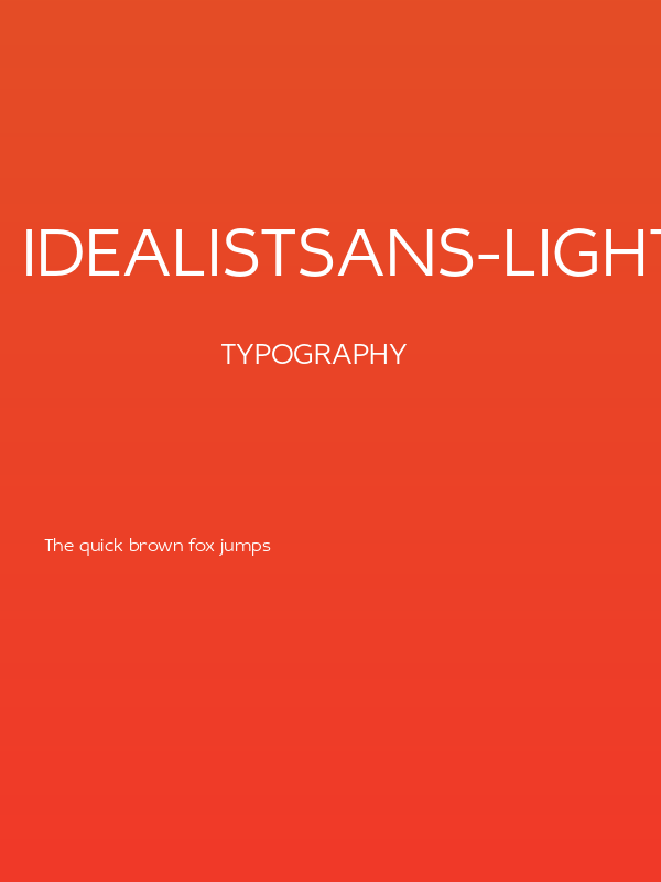 IdealistSans-Light Poster