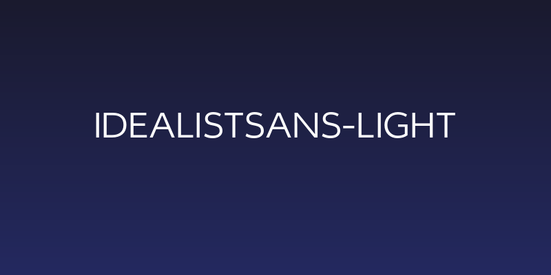 IdealistSans-Light Social Header