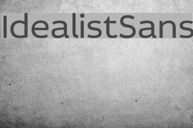 IdealistSans Font examples
