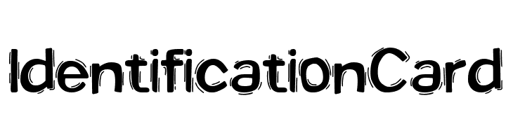 Identification Card  Free Fonts Download