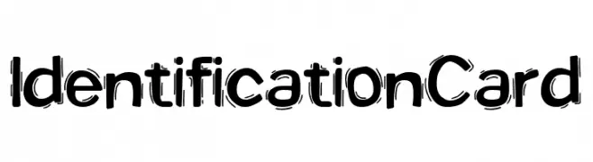 Identification Card  Fuentes Gratis Descargar