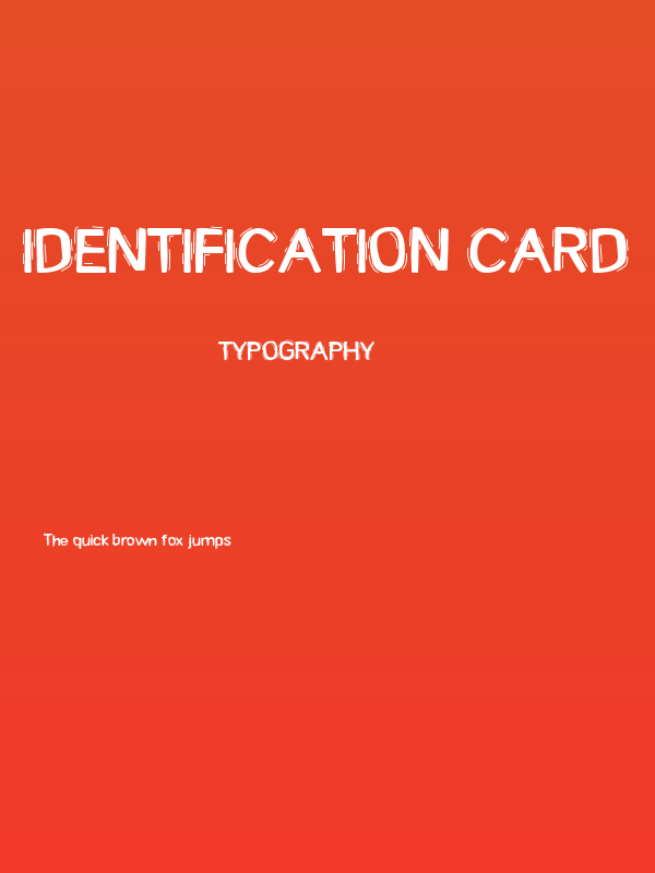 Identification Card Poster