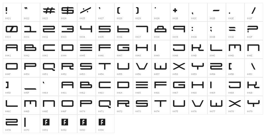 Ides of Jade Regular Character Map