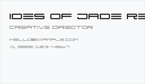 Ides of Jade Regular Business Card
